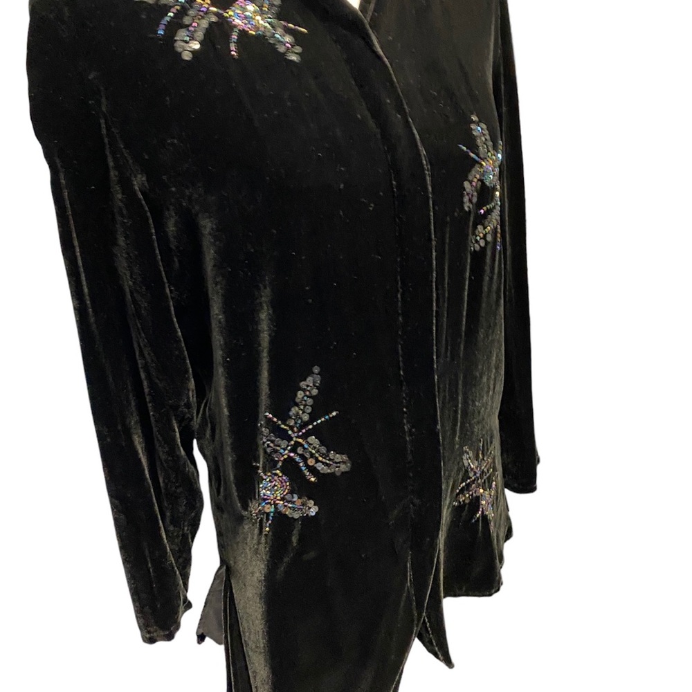 Carole Little silk and rayon jacket, size medium. Beaded. Elegant. Worn once - Picture 8 of 16